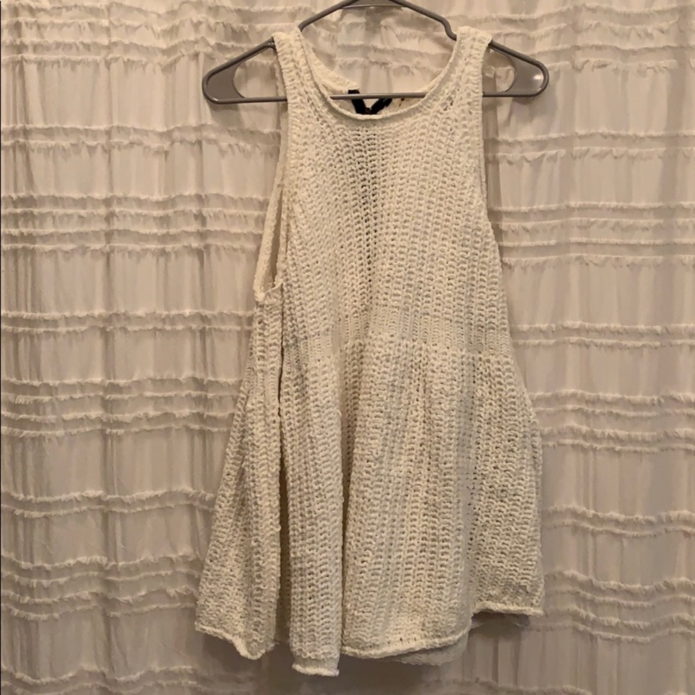 White sweats tank top
